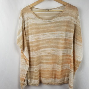 LOFT Top Sz S Batwing Sleeve Linen Blend